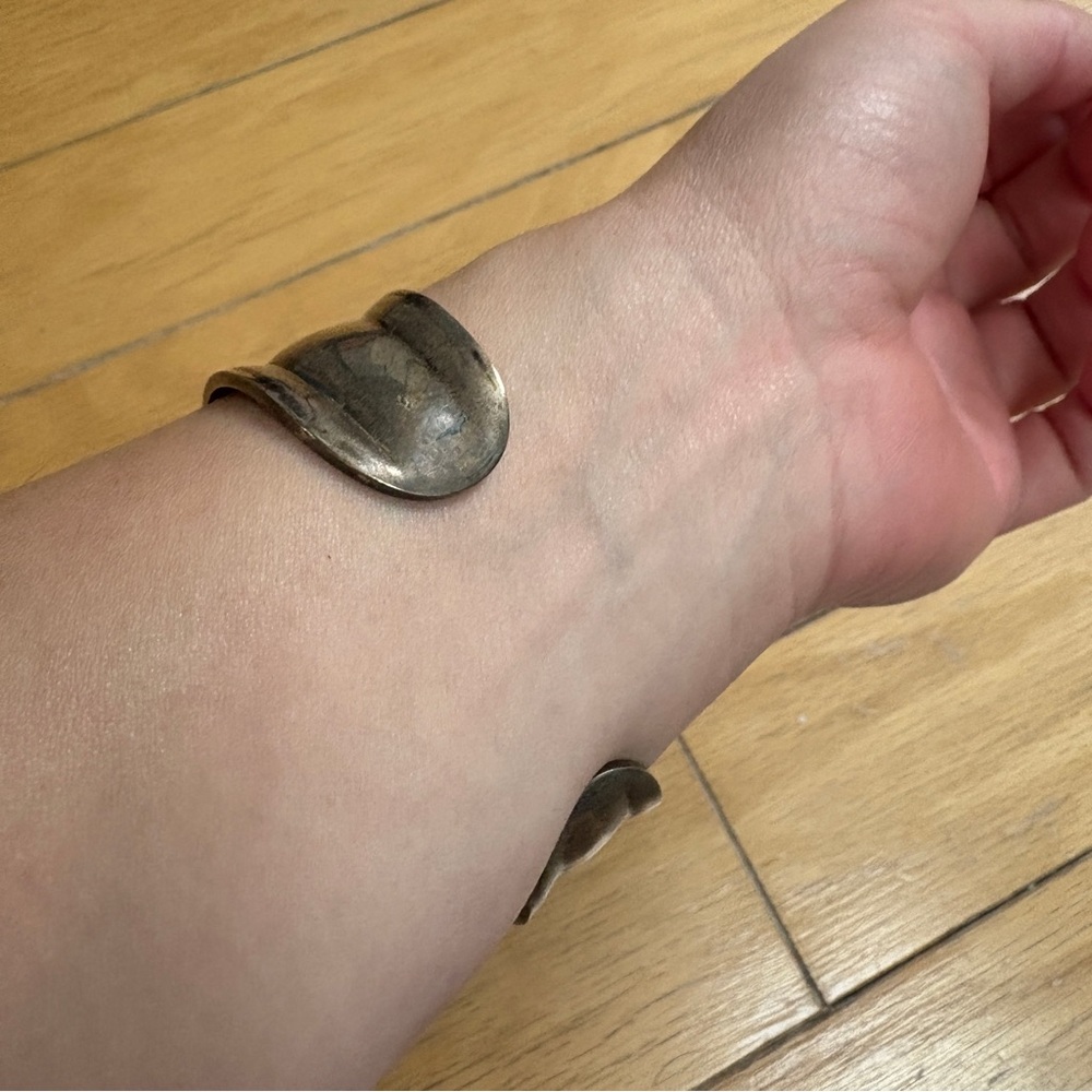 Rustic Silver Cuff Bracelet - Picture 3 of 7